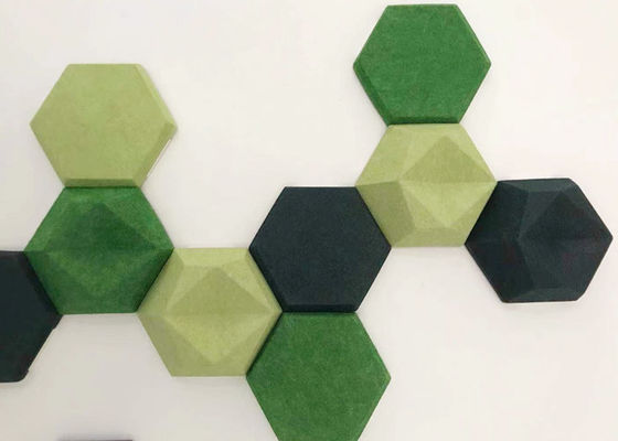 Pannelli murari ad assorbimento del suono decorativi 3D in poliestere esagonale